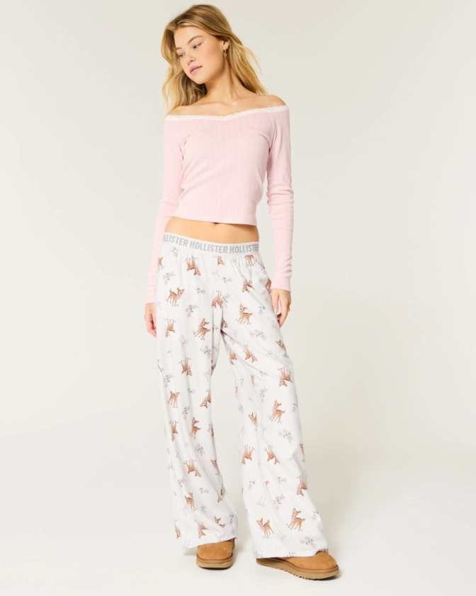 Femmes Pantalon de pyjama baggy en flanelle 24/7 | Femmes Bas | HollisterCo.com