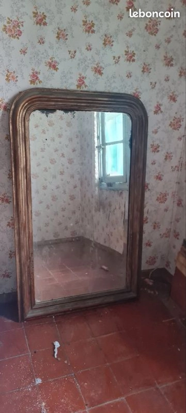 Miroir ancien grande taille en bon état