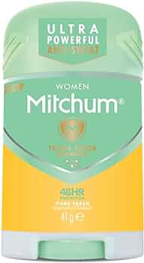 Revlon Mitchum Women Triple Odor Defense 48HR Protection Deodorant Stick and Antiperspirant Pure Fresh, Dermatologist Tested, 41 g (Pack of 1)