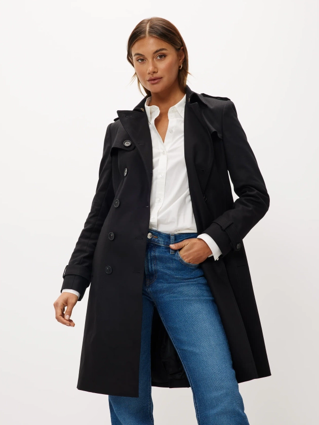 Eternal Structured Trench Black - Portmans Online