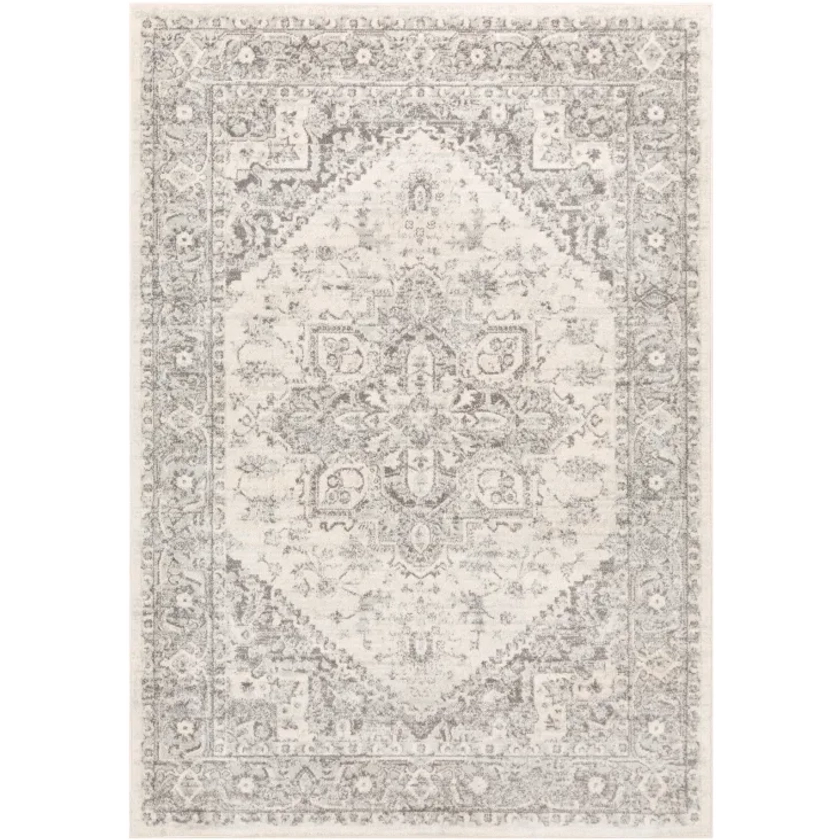 Tapis Vintage Oriental Gris/Beige 160x220 Farah | Maisons du Monde