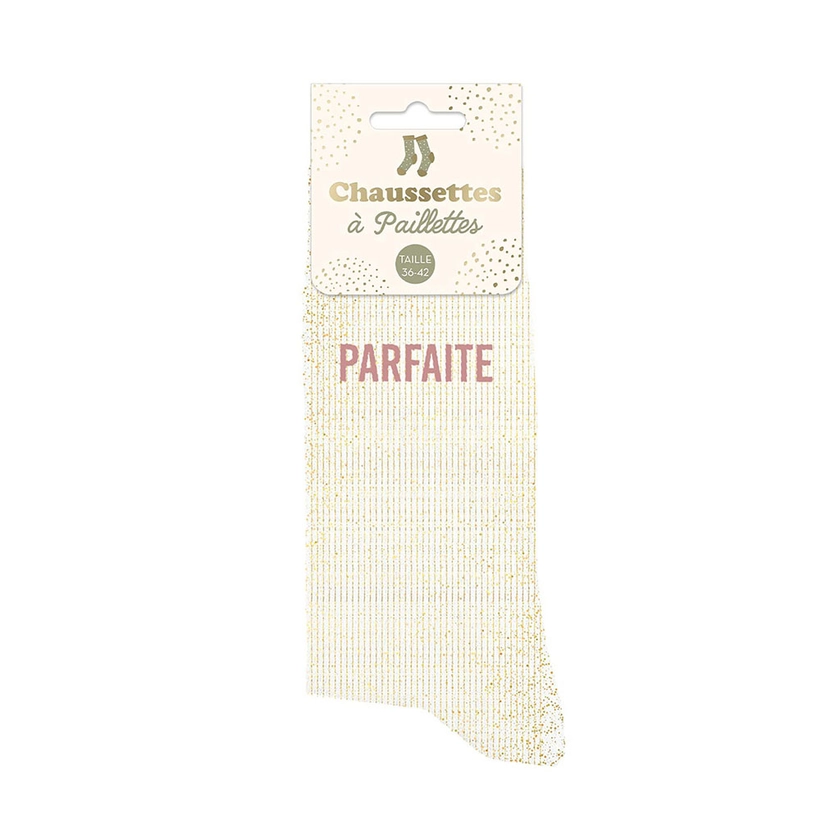 Chaussettes paillettes parfaite blanche pointure 36-42 - Centrakor