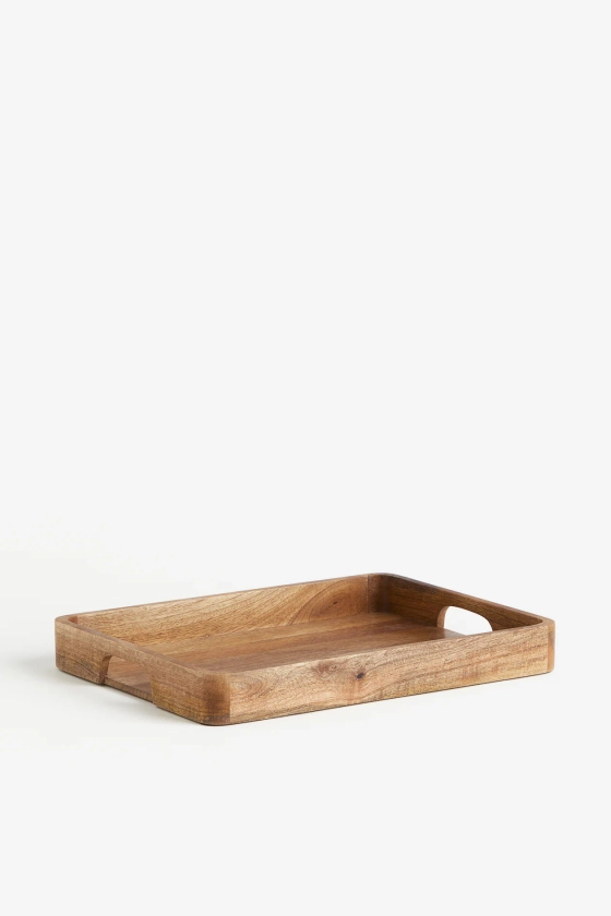 Wooden breakfast tray - Light brown/Mango wood - Home All | H&M GB