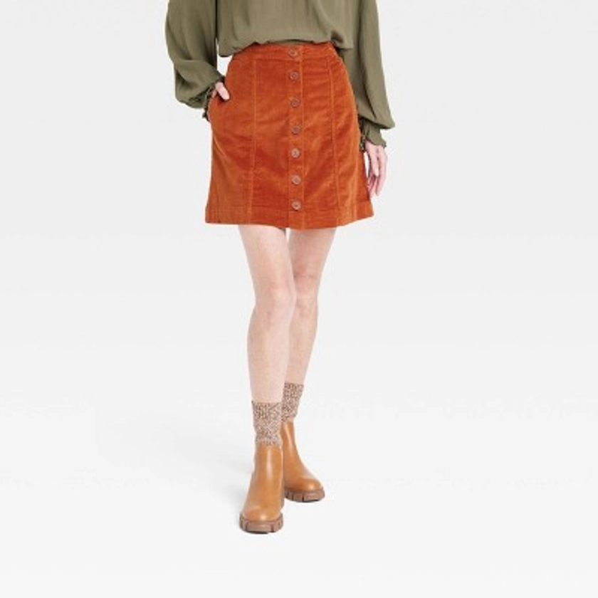 Women&#39;s Corduroy Mini Skirt - Knox Rose&#8482; Bronze 6