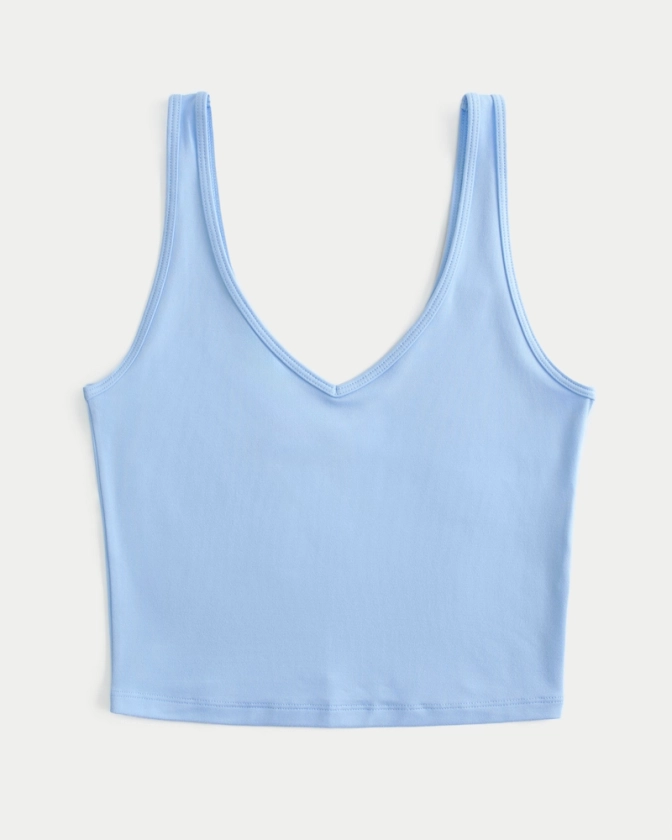 Women's Seamless Fabric Crop V-Neck Tank | Women's New Arrivals | HollisterCo.com