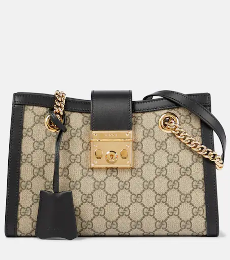 Padlock Small GG Supreme Shoulder Bag in Brown - Gucci | Mytheresa