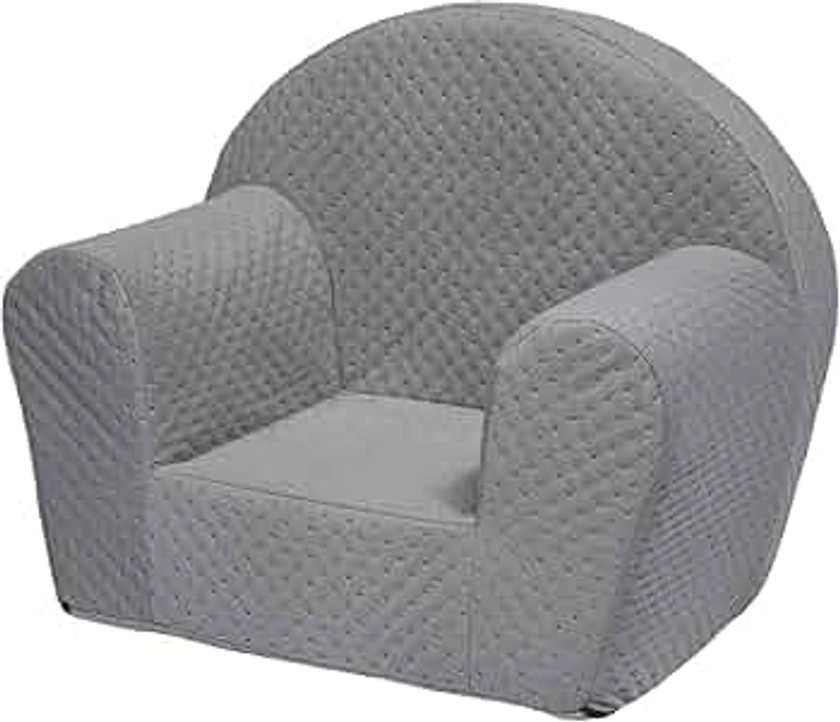 Velinda Fauteuil piqué pour Enfant (Couleur: Gris)