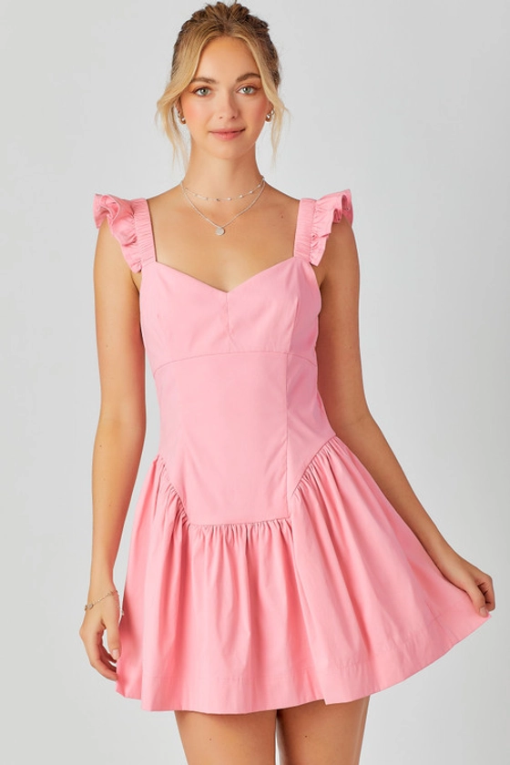 "Lawson" Ruffled Dress (Pink)