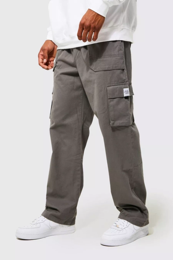 Elastic Waist Relaxed Fit Buckle Cargo Jogger