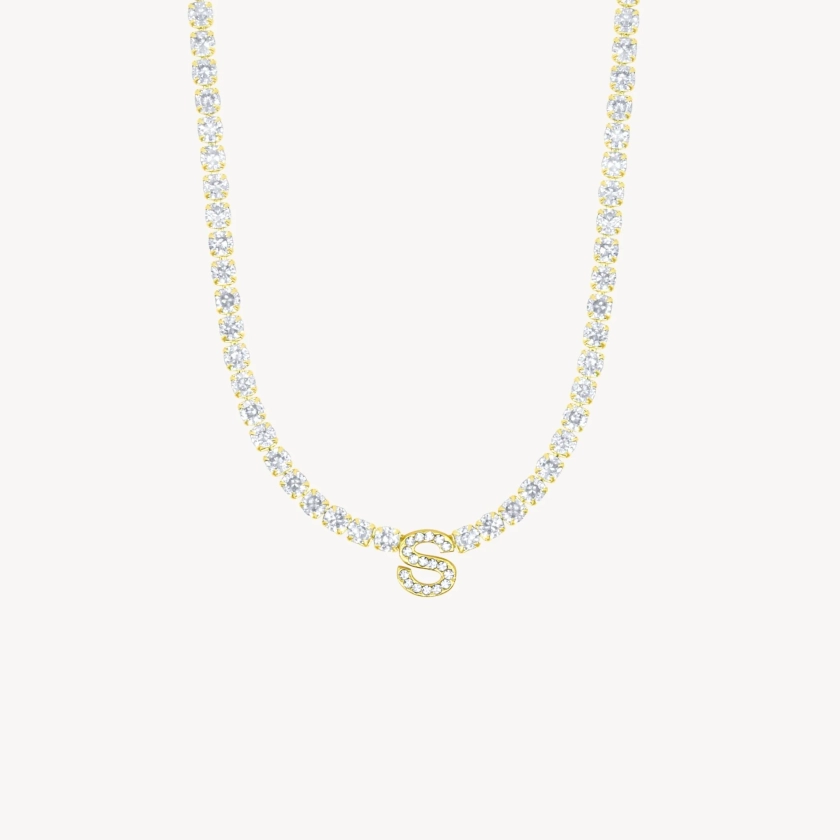 Initial Tennis Chain Choker