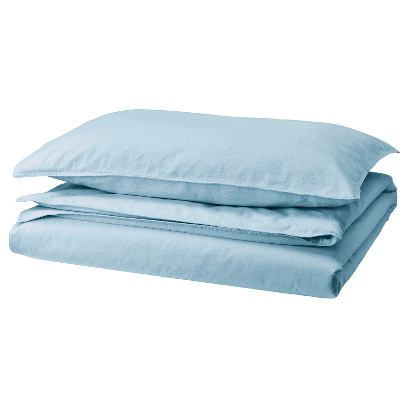 ÄNGSLILJA Duvet cover and pillowcase(s) - blue-gray - IKEA CA