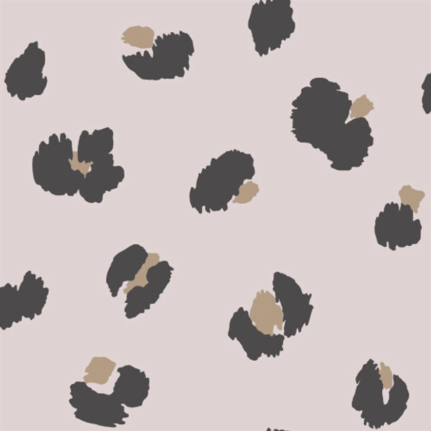 Pink Large Leopard Spot Wallpaper Holden Animal Print Black Gold Metallic on OnBuy