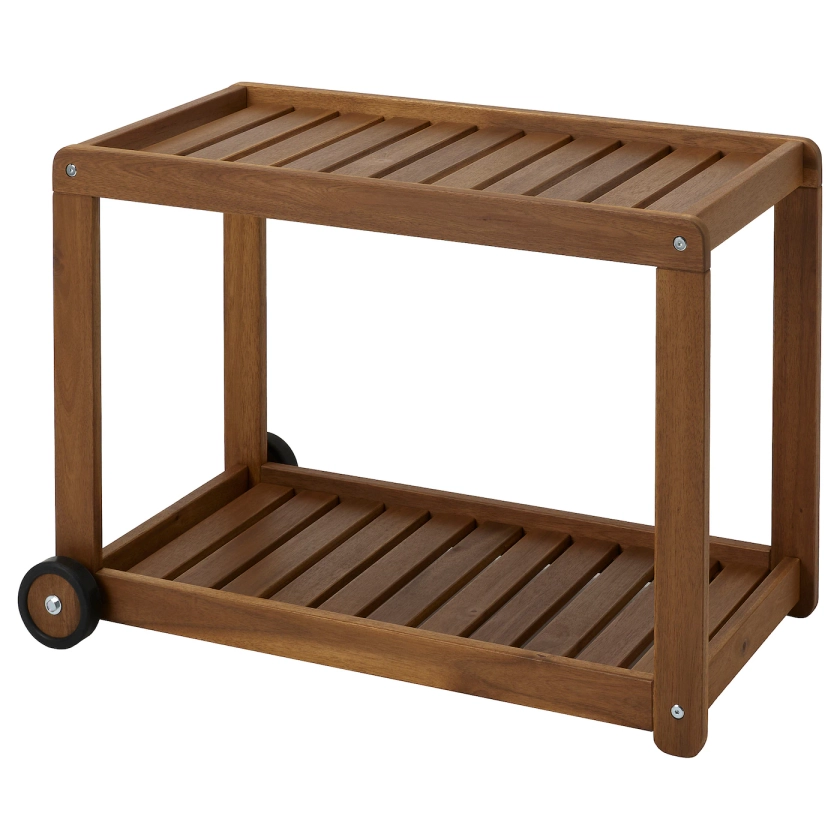 BRÖGGAN trolley, outdoor, acacia light brown stained, 83x40x57 cm - IKEA Spain