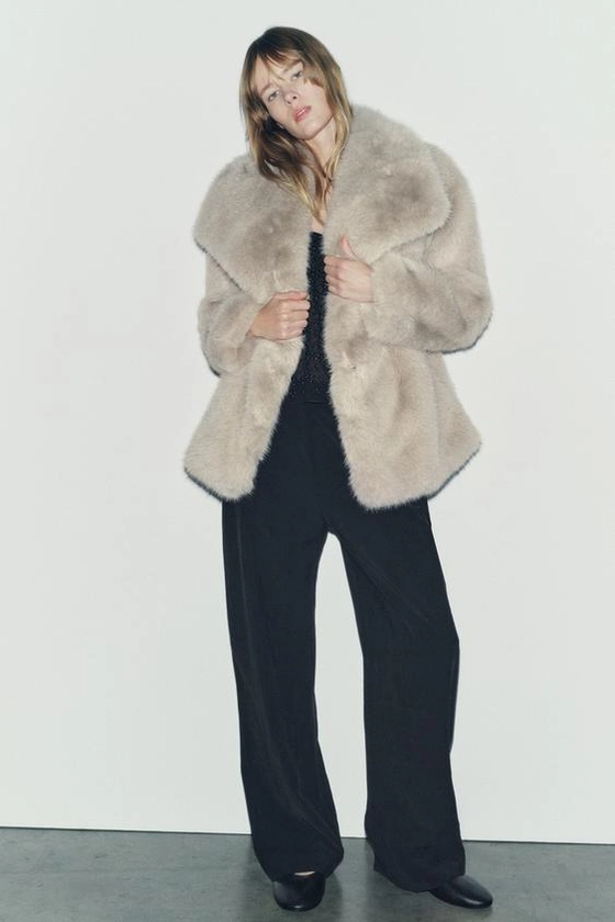 FAUX FUR SHORT COAT ZW COLLECTION