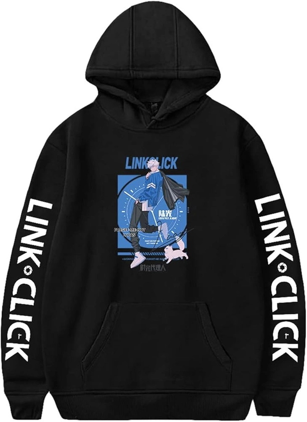 OUHZNUX Link Click Lucas Cartoon Sweat à Capuche, Mode Couple Lâche Casual Confort Anime Pull à Manches Longues, Street Hip Hop Unisexe Haut de Sport (2XS-4XL)