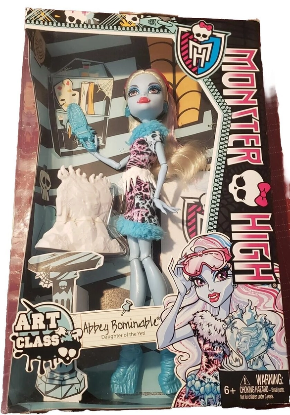 Monster High Abbey Bominable Doll Art Class w/ Accessories 2013 Mattel NIB