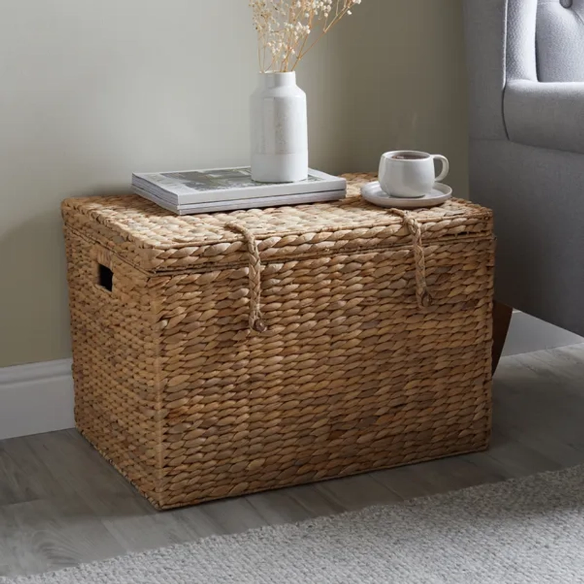 Large Water Hyacinth Storage Basket Trunk | Dunelm