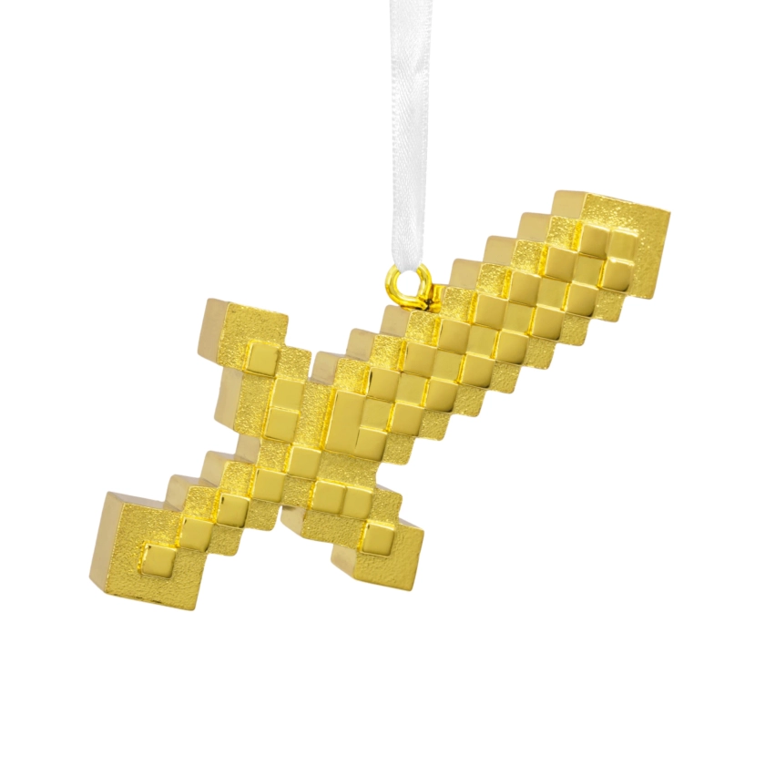 Hallmark Minecraft Gold Sword Metal Christmas Ornament - Walmart.com