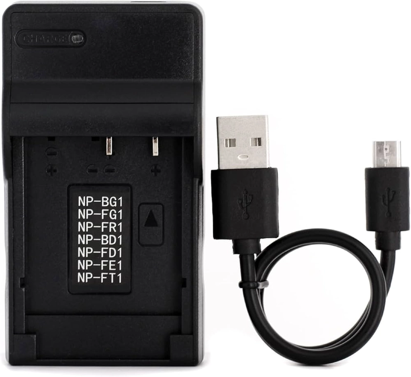 NP-BG1 USB Charger for Sony Cyber-shot DSC-H50 DSC-H55 DSC-H70 DSC-H90 DSC-HX30V DSC-HX5V DSC-HX7V DSC-HX9V DSC-W150 DSC-W290 DSC-W230 DSC-W220 DSC-W200 DSC-W300 DSC-W50 DSC-W90 Camera and More