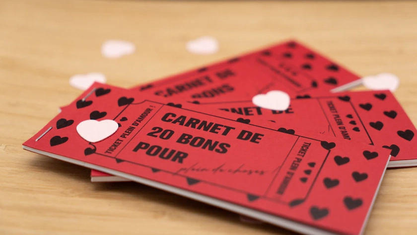 Carnet de 20 bons pour à offrir cadeau à personnaliser soi même - Etsy France