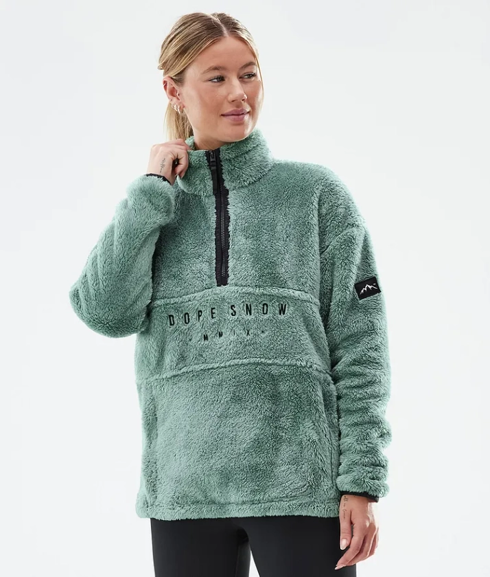 Dope Pile W Sweat Polaire Femme Faded Green - Vert | Ridestore.com