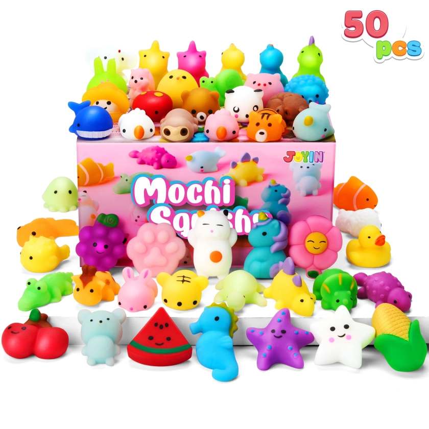 SYNCFUN 50 Pcs Mochi Squishy Toys Set Mini Mochi Party Favors for Kids & Adults Kawaii Fidget Toys for Stress Relief, Small Prize Box Toys for Kids Classroom, Pinata Stuffers - Walmart.com