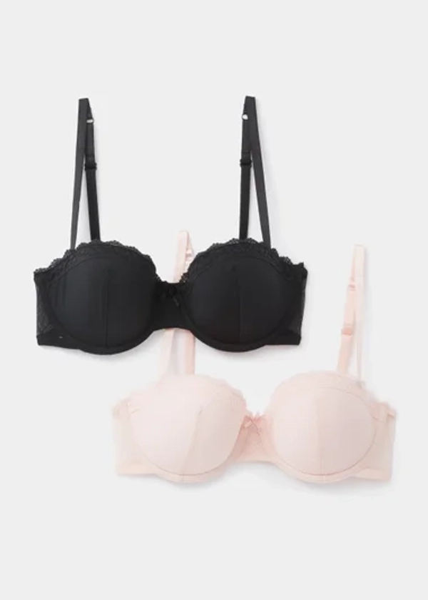 2 Pack Padded Underwired Balcony Bras