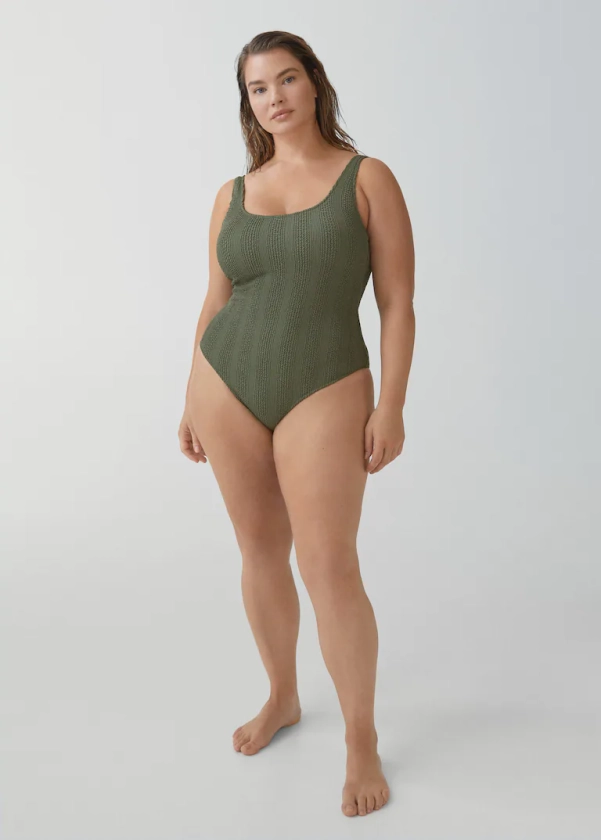 Textured swimsuit - Women | Mango United Kingdom