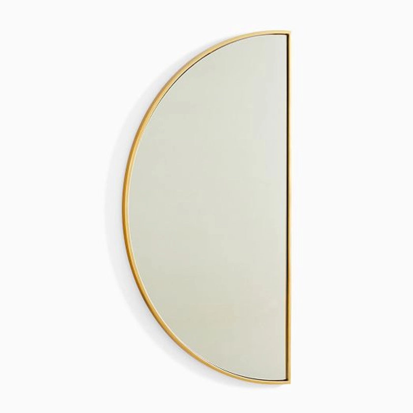 Half-Moon Metal Wall Mirror