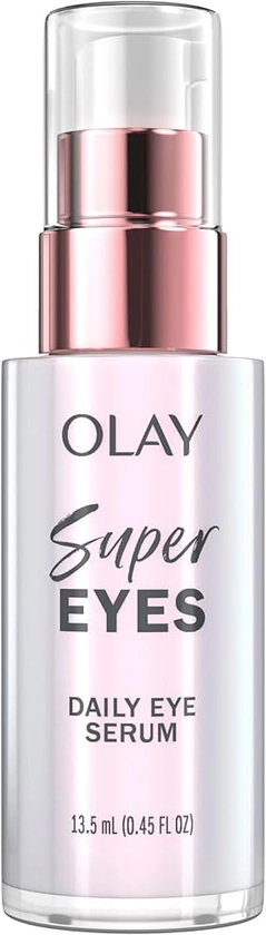 Olay Super Eye Daily Serum, 0.45 fl oz, 5-in-1 Eye Serum with Vitamin C and Niacinamide to Brighten, Depuff, and Smooth