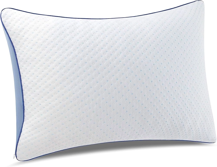 pillowLY Oreiller à Mémoire de Forme Ergonomique pour Cervicales Douloureuses – Coussin Orthopédique Hauteur Réglable (Moelleux ou Ferme) sur Le Dos ou sur Les Côtés – Housse en Bambou – 50x70 : Amazon.fr: Cuisine et Maison