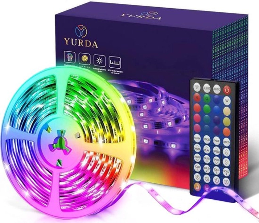 YURDA 10 Meter led strip - Verlichting - Led strips - 44 Toetsen - Zelfklevend - Met... | bol