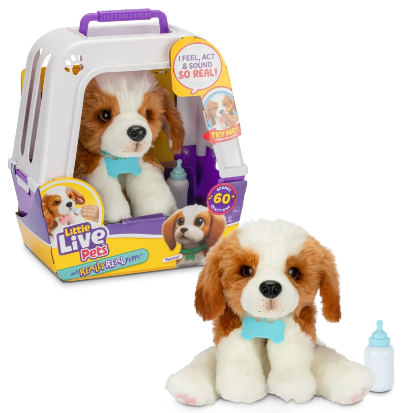 Little Live Pets My Really Real Puppy Beagle Patches, Interactive Toy 60+ Sounds & Reactions Ages 4+