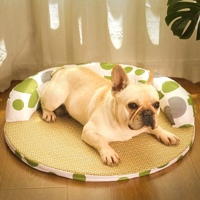 40cm Cama Esterillas Para Perros Gatos con alfombra, redonda