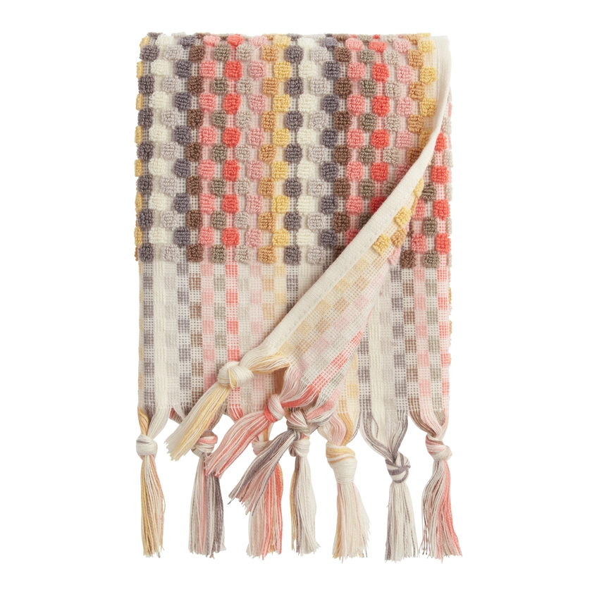 Finlay Multicolor Woven Sculpted Dot Hand Towel - World Market