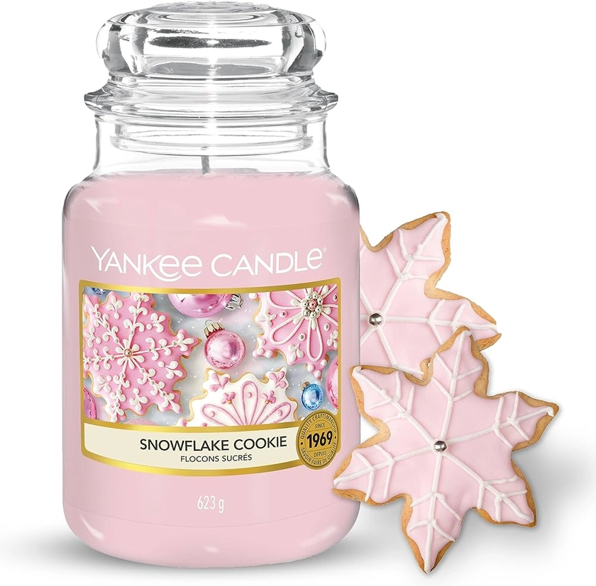 Yankee Candle bougie jarre parfumée - grande taille - Flocons sucrés - jusqu’à 150 heures de combustion