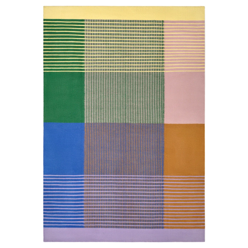 TESAMMANS tapis tissé à plat, multicolore, 155x220 cm - IKEA
