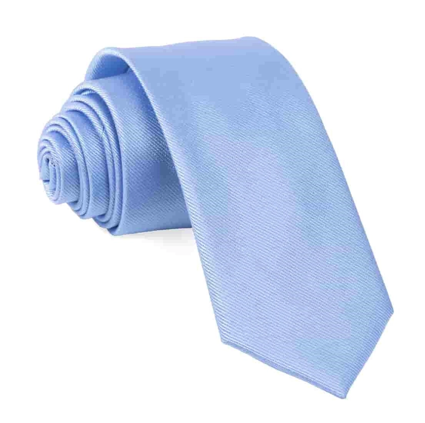 Grosgrain Solid Light Blue Tie | Silk Ties | Tie Bar