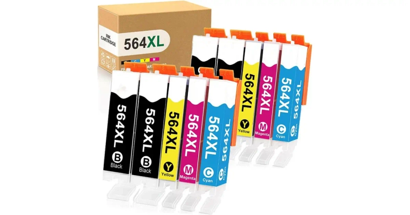 10x 564XL Ink Cartridges for HP Photosmart 3070/5510/5520/ 6510/ 6520/ 7510/ 7520