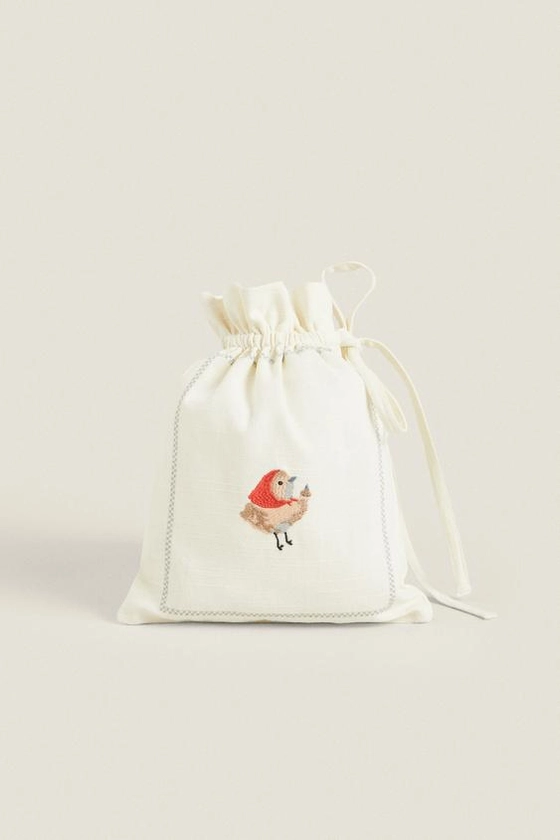 CHILDREN’S BIRD PRINT COTTON SNACK BAG