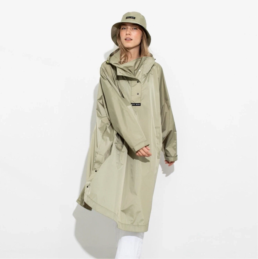 Raincoat solid pale olive - VIVI MARI