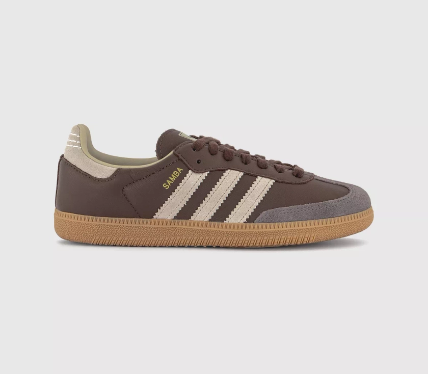 adidas Samba OG Brown Putty Grey Gold Metalic - Women's Trainers