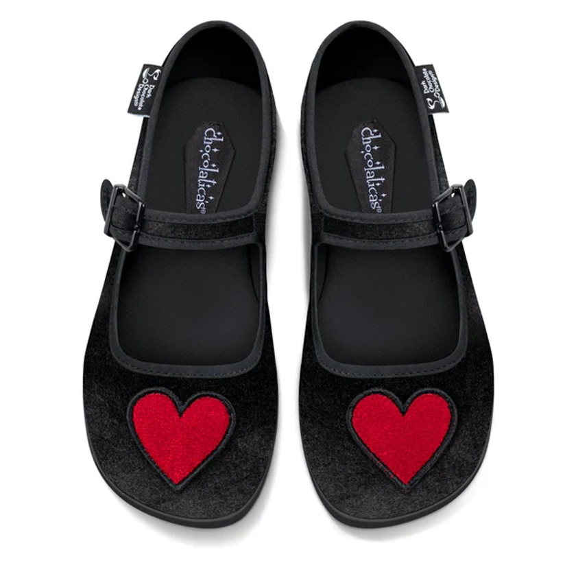 Chocolaticas® Velvet Heart Women's Mary Jane Flat