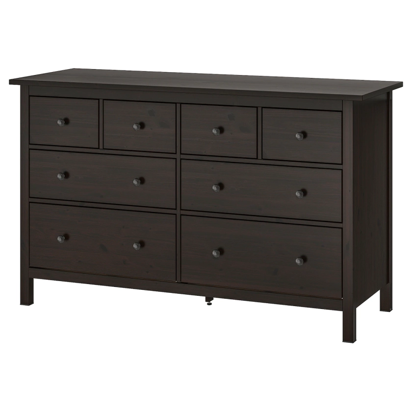 HEMNES 8-drawer dresser - black-brown 63x37 3/4 "