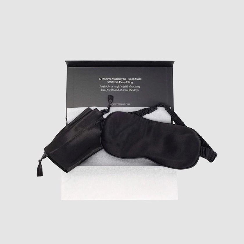 Voyager Mullberry Silk Eyemask Black