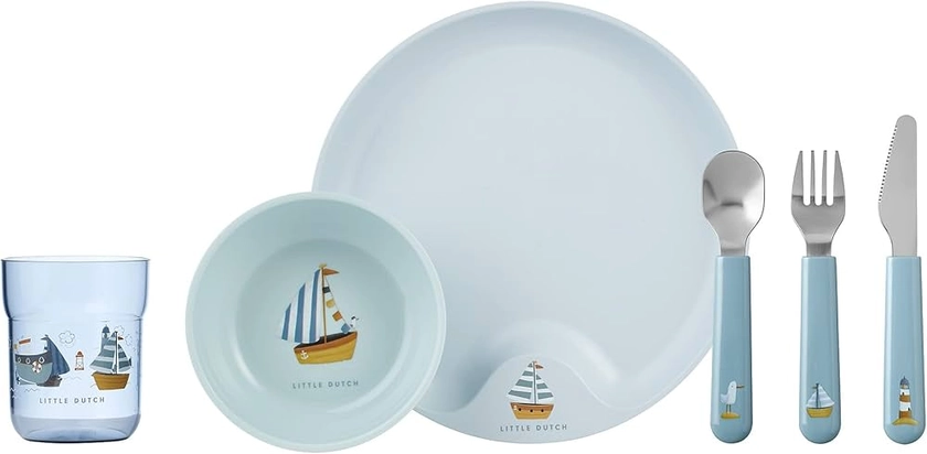 Mepal - Ensemble de vaisselle pour enfant 6 pièces Mepal Mio - Vaisselle pour tout-petit - Inclut couverts, verre, assiette et bol - Compatible lave-vaisselle et sans BPA - Sailors Bay : Amazon.fr: Cuisine et Maison