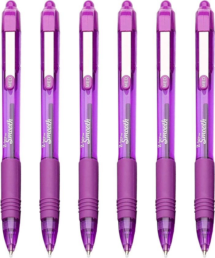 Z-Grip Smooth - Retractable Ballpoint Pen - Pack of 6 - Purple