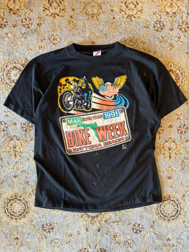 (L) Vintage 90s Biker Tee — Vintage Values