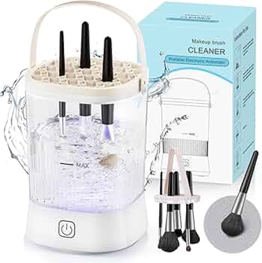 Electric Makeup Brush Cleaner - 9000 RPM Makeup Brush Cleaning Machine, IP65 Waterproof Automatic Makeup Brush Cleaner for Makeup Brush Set