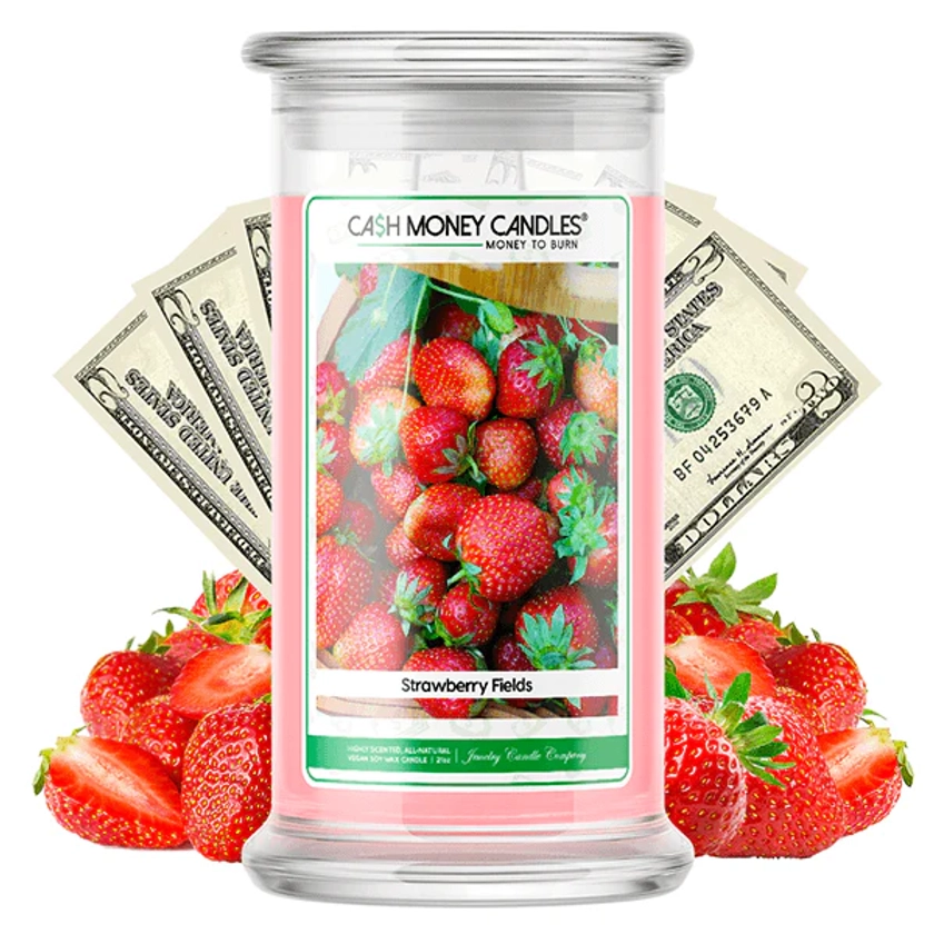 Strawberry Fields Cash Money Candle